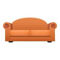 brun soffa ikon, tecknad serie stil vektor