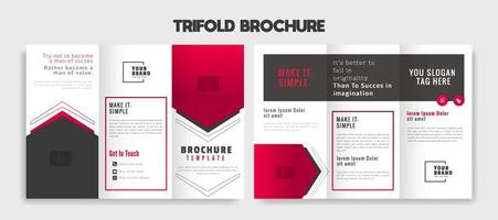 trifold broschyr mall design vektor