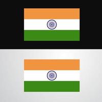 Indien-Flaggen-Banner-Design vektor