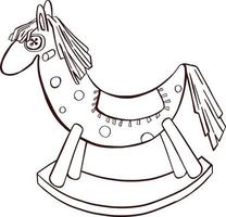barns leksak, ponny, gungande häst vektor illustration