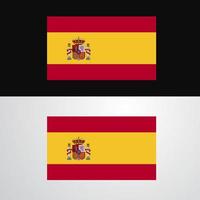 Spanien flagga baner design vektor