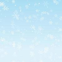 Weihnachtsblauer Hintergrund mit fallenden Schneeflocken vektor