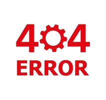 rote 404-Fehlerseite mit langem Schatten im flachen Stil nicht gefunden. Vektor-Illustration vektor