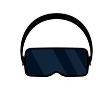 VR-Brille Vektor Virtual-Reality-Headset-Symbol. virtual-reality-helm isolierte brillengerätillustration