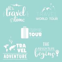 Reise- und Tourismusgrafiken und -phrasen vektor