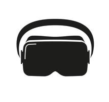 VR-Brille Vektor Virtual-Reality-Headset-Symbol. virtual-reality-helm isolierte brillengerätillustration