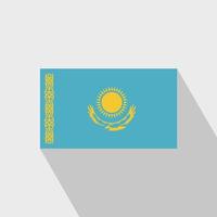 kazakhstan flagga lång skugga design vektor