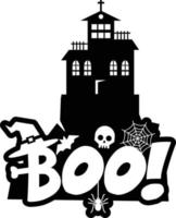 Boo-Typografie-Designvektor vektor