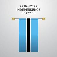 botswana unabhängigkeitstag hängender flaggenhintergrund vektor