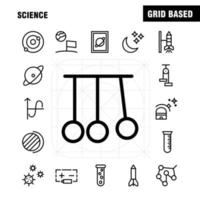 vetenskap linje ikon packa för designers och utvecklare ikoner av lansera raket Plats börja astronomi sol- systemet vetenskap vektor
