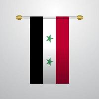 syrien hängende flagge vektor