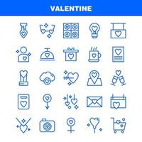 valentine line icon pack für designer und entwickler ikonen des kalenders lieben romantische valentine teetasse romantischen valentine vektor