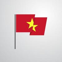 Design-Vektor der vietnamesischen Flagge vektor