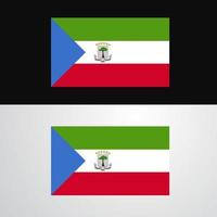 ekvatorial guinea flagga baner design vektor