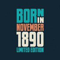 geboren im november 1890. geburtstagsfeier für die im november 1890 geborenen vektor