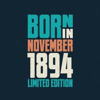geboren im november 1894. geburtstagsfeier für die im november 1894 geborenen vektor