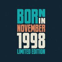 född i november 1998. födelsedag firande för de där född i november 1998 vektor