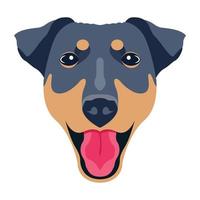 kreativt designad platt ikon av hund vektor