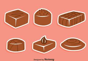 Smaskiga choklad godis vektorer