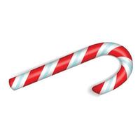 Weihnachtsbonbon-Stick-Symbol, realistischer Stil vektor