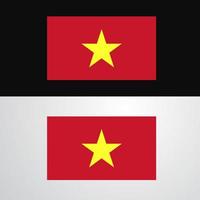 vietnam flagga baner design vektor