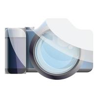 professionell kamera ikon, tecknad serie stil vektor