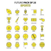 Sport-Icon-Set gelb futuro neuestes Design-Icon-Pack vektor