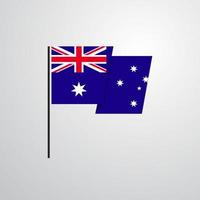 Australien vinka flagga design vektor