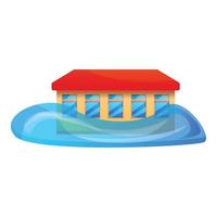 Schulhochwasser-Symbol, Cartoon-Stil vektor