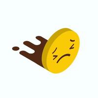 ledsen emoji ikon design vektor