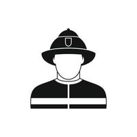 Feuerwehrmann schwarz einfaches Symbol vektor