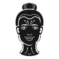 Frau Gesichtslifting-Ikone, einfacher Stil vektor