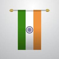 Indien hängende Flagge vektor