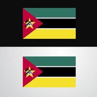 moçambique flagga baner design vektor