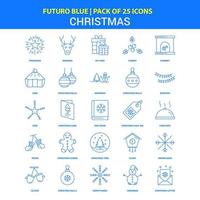 Weihnachtssymbole futuro blau 25 Icon Pack vektor