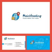 Internet-Logo-Design mit Slogan vorne und hinten Visitenkartenvorlage Vektor kreatives Design