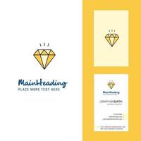 diamant kreativ logotyp och företag kort vertikal design vektor