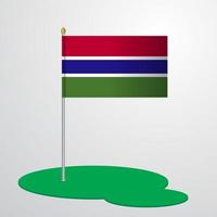 Gambia-Fahnenmast vektor