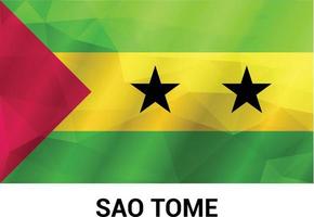 Sao Tome-Flaggen-Designvektor vektor