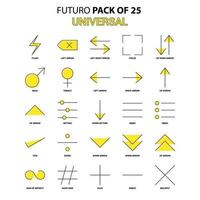 universelles Icon-Set gelb futuro neuestes Design-Icon-Pack vektor