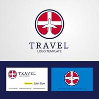 Reisen souveräner Militärorden von Malta kreatives Kreisflaggenlogo und Visitenkartendesign vektor