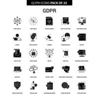 gdpr-Glyphen-Vektor-Icon-Set vektor