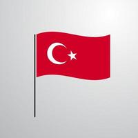 türkei schwenkende flagge vektor