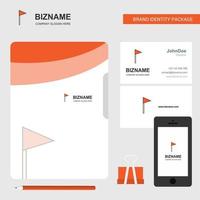 Sportflaggen-Business-Logo-Datei-Cover-Visitenkarte und mobile App-Design-Vektorillustration vektor