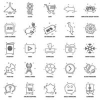 25 Business-Konzept-Mix-Linie-Icon-Set vektor