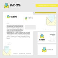 Nachricht Business Briefkopf Umschlag und Visitenkarte Design-Vektor-Vorlage vektor