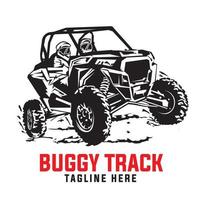 Buggy extreme Abenteuerreise Rennsport-Vektorillustration, gut für Team- und Rennclub-Logo auch T-Shirt-Design vektor