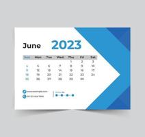 2023 kalender Lycklig ny år design vektor