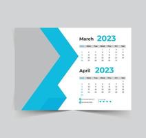 2023 Kalender frohes neues Design vektor