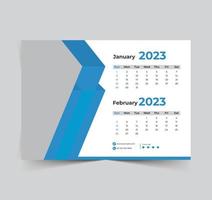 2023 Kalender frohes neues Design vektor